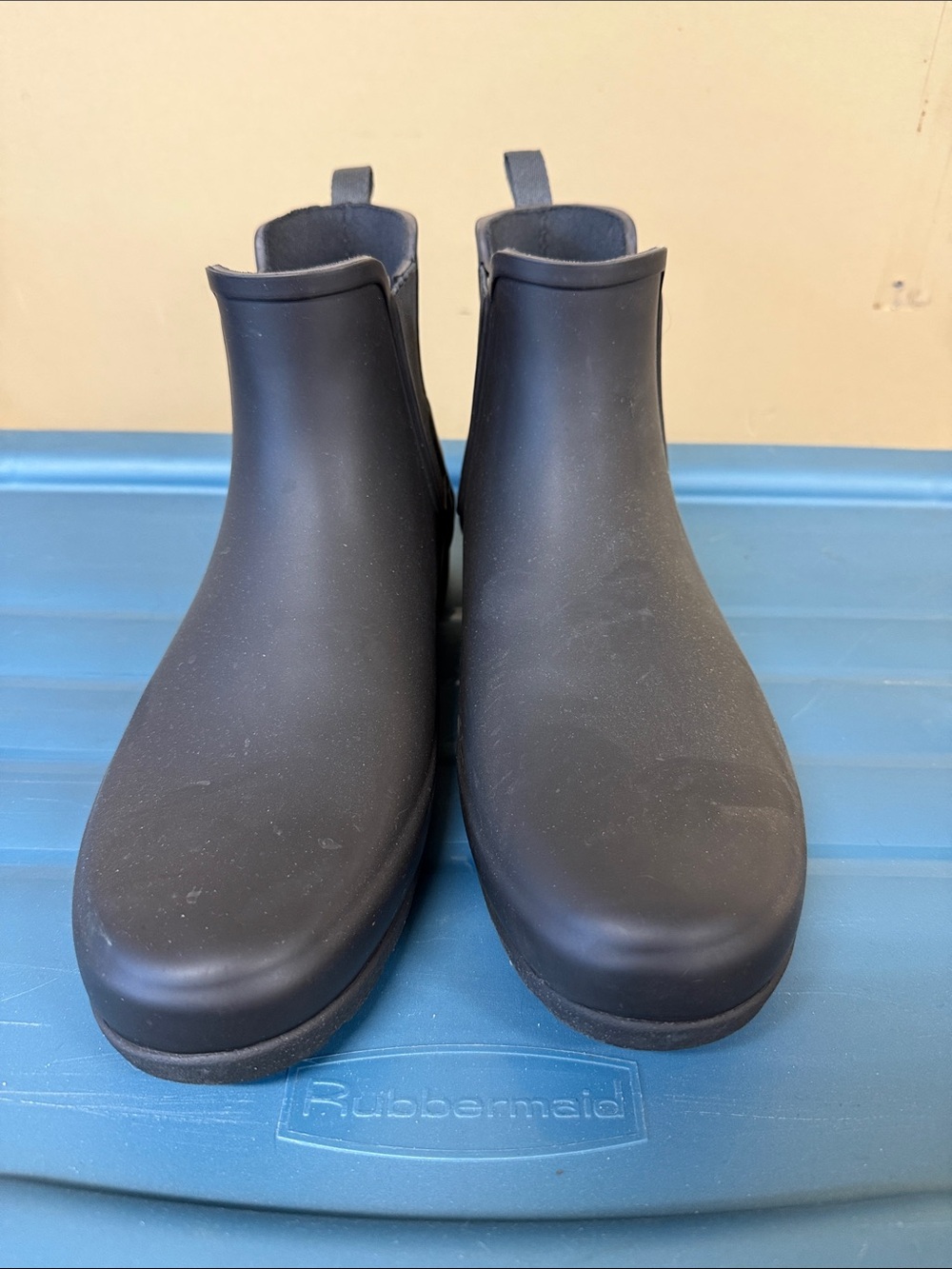 Hunter Black Waterproof Chelsea Rain Ankle Boots